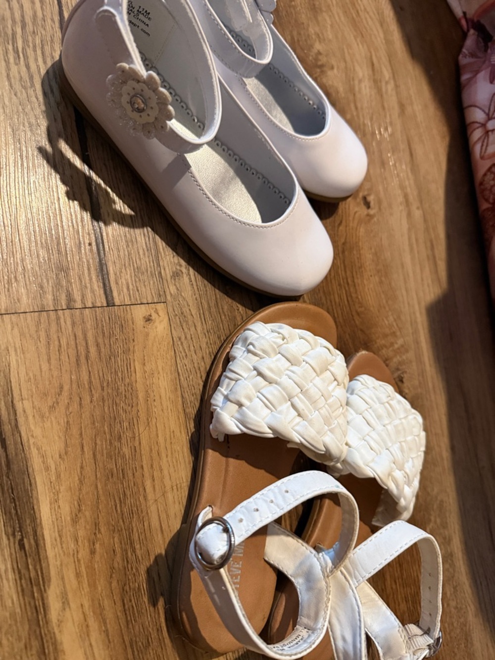 Steve Madden Kids White Braided Sandals and Mary Jane Flats